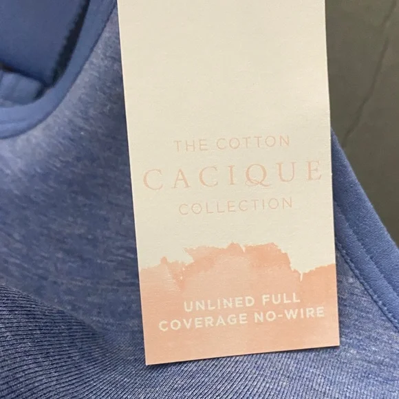 Cacique Cotton Collection Full coverage Unlined No-Wire 46H (5D) - Picture 5 of 12